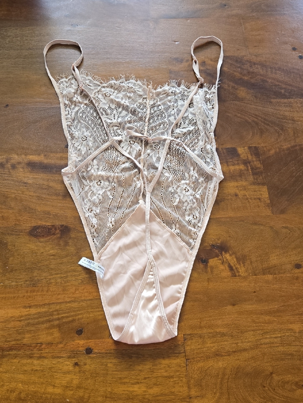 Oh La La Cherie Nude Lace Sheer Bodysuit Lingerie Size L/XL - Picture 2 of 7